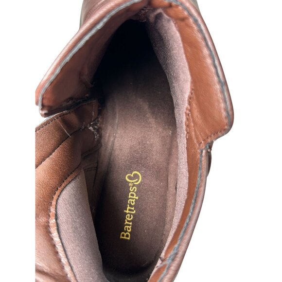 Baretraps Stevie Bootie Ankle Boots Womens Sz 9.5 Dark Brown Zip sides - Picture 10 of 16